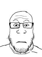 bald closed_mouth glasses neutral small_chin stubble subvariant:neutralplier template variant:markiplier_soyjak white_background // 600x800 // 6.8KB