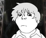 angry anime closed_mouth clothes death_note frown hair nate_river near_(death_note) soyjak subvariant:shoyta variant:gapejak white_hair // 923x769 // 341.3KB