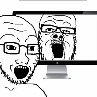 2soyjaks computer glasses open_mouth screen soyjak stubble variant:a24_slowburn_soyjak variant:soyak // 902x687 // 57.3KB