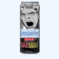 3soyjaks arnold_palmer arnold_palmer_half_and_half beverage can gemersonlakeandpalmer_(user) glasses golf grey grey_skin iced_tea lemonade soyjak stubble tea teeth transparent transparent_background variant:cobson // 772x772 // 224.1KB