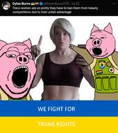 animal anti_christian anti_white arm azov_battalion bloodshot_eyes brown_eyes brown_hair celtic_cross cross crying deformed ear eyelids flag flag:lgbt_pride_flag flag:ukraine full_body glasses hand hanging leg lgbt marichka open_mouth pig pink_skin pointing rope russo_ukrainian_war sarah_ashton_cirillo snout soldier soyjak star_of_david stubble subvariant:massjak subvariant:wholesome_soyjak suicide text tongue tranny twitter ukraine variant:gapejak variant:two_pointing_soyjaks vest white_nationalism yellow_teeth // 1800x2030 // 444.4KB