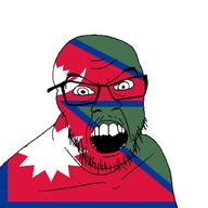 angry country flag glasses jacksepticeye looking_at_you mustache nepal open_mouth soyjak stubble teeth variant:feraljak youtube // 1500x1500 // 36.6KB