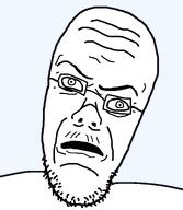 beard clown glasses movie old open_mouth soyjak stubble template transparent_background variant:pennywisejak wrinkles // 1742x2000 // 123.4KB