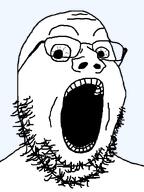 aliased big_eyes crazed gape gaping_mouth glasses open_mouth soyjak stubble teeth template transparent_background variant:gapejak // 600x800 // 20.8KB