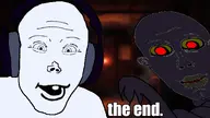 ear forehead_lines headphones mouth_open op_is_a_nigger op_is_a_subhuman_discord_tranny_shitskin purple_skin red_eyes subvariant:vlodcreep text the_end thumbnail variant:vlodson // 1280x720 // 428.2KB