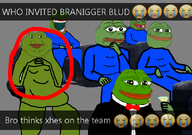 amphibian blue_pants blue_shirt bowtie champagne drake fat frog green_skin groyper kek laughing_emoji nas:pepe obese pepe_the_frog red_circle red_lips sitting smile subnas:groyper subvariant:branigger toast tuxedo variant:brandon who_invited_my_man // 640x449 // 48.6KB