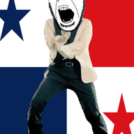 angry animated country dance flag full_body gangnam_style glasses irl open_mouth panama soyjak star stubble variant:cobson // 300x460 // 500.9KB