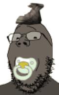 baby binky boot boot_(user) brown_skin caca glasses low_quality low_resolution pacifier shoe stubble variant:gapejak // 150x238 // 4.0KB