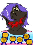 award awards black_skin brown_skin covered_eyes distorted femjak flag:transgender_pride_flag ftm happy lips nigger pooner purple_hair red_lips slopjak soyjak_blog terry_crews(namefag) terrycuck text trans trans_flag variant:gapejak // 870x1174 // 649.5KB