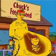 brown_hair clothes ear full_body hairy hat hyperpreg leg nsfw penis pregnant smile sneed soyjak variant:chudjak variant:impish_soyak_ears yellow_skin // 888x890 // 378.7KB