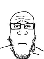 closed_mouth glasses sad soyjak stubble variant:markiplier_soyjak // 600x800 // 103.8KB