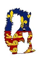 angevin animal brown_eyes empire england europe flag france full_body glasses medieval mustache open_mouth soyjak subvariant:feralsquirrel tail trend:squirreljakking variant:feraljak // 340x512 // 108.6KB