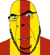 country flag flag:lodz full_head glasses hair lodz looking_at_you open_mouth poland smile soyjak stubble teeth text variant:cobson voivodeship // 775x849 // 21.6KB