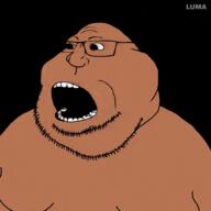 ai_generated animated beaner brown_skin cholo dark_skin fat glasses looking_to_the_left luma mexico meximutt open_mouth panic stubble variant:meximutt wetback // 600x600 // 7.8MB