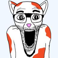 animal cat deformed ear glasses marsey open_mouth rdrama series:animaljaks soyjak stubble subvariant:el_perro_loco variant:el_perro_rabioso watchpeopledie whisker wpd // 600x600 // 81.8KB