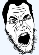 glasses hair jetstream_sam large_nose metal_gear metal_gear_rising open_mouth soyjak stubble variant:samson video_game // 419x597 // 14.1KB