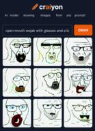 ai_generated beard glasses multiple_soyjaks open_mouth soyjak stubble text variant:wojak // 1072x1478 // 1.2MB