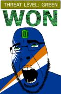 ahegao country emerald flag flag:marshall_islands gem glasses green green_eyes hair looking_up marshall_islands open_mouth schlog_color_event soyjak soyjak_blog star_(symbol) stubble teeth text threat_level_green variant:cobson won // 721x1115 // 184.2KB