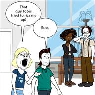 black_woman blond clothes female fountain glasses subvariant:gapejak_female subvariant:wholesome_soyjak traced variant:chudjak variant:gapejak white_skin // 1140x1140 // 340.9KB