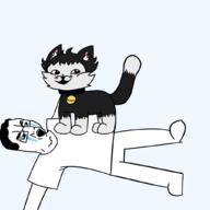 angry animal cat crying full_body glasses hair open_mouth redraw soyjak variant:chudjak // 1024x1024 // 155.9KB