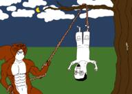 2soyjaks animal arm buff clothes cloud drawn_background ear full_body glasses grass hair hand hanging holding_object holding_rope irl leg lynching moon night noose open_mouth outdoors rope smile smug soyjak squirrel subvariant:ominous_impish_squirrel tail tree variant:chudjak variant:impish_soyak_ears // 2100x1500 // 217.2KB