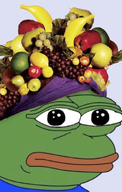 amphibian banana clothes food frog fruit grapes green green_apple green_grapes green_lemon hat nas:pepe pear pepe_the_frog // 1024x1614 // 1.2MB