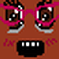 32x32 black_skin face female glasses meta:emoji_event meta:emoticon pixel_art smile subvariant:soyniqua variant:soytan // 32x32 // 260
