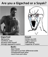 bloodshot_eyes crying friendship gigachad glasses open_mouth soyjak stretched_mouth stubble text variant:soyak // 1000x1199 // 389.1KB