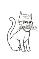 animal cat glasses series:animaljaks stubble variant:soyak whisker // 410x610 // 112.2KB