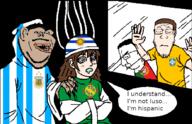 amerimutt argentinian brazil chud flag:argentina flag:brazil flag:uruguay indoctrination_machine pajeet poojet portugal portuguese south_america uruguay variant:chudjak variant:markiplier_soyjak // 640x412 // 40.0KB