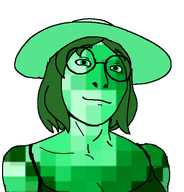 emerald_(namefag) female femerald green_eyes green_hair green_skin meta:namefags sisa smile subvariant:female_cobson variant:cobson // 532x554 // 32.9KB