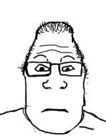 artist:sectionalism glasses hair upside_down variant:markiplier_soyjak // 602x778 // 14.4KB