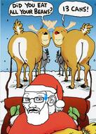 3soyjaks antler arm artist:sectionalism bald beard butt cartoon christmas clothes ear fur glasses hat leg mittens nose open_mouth red_nose reindeer rudolph santa scared sky sleigh snow speech_bubble stubble subvariant:soyak_(concerned) subvariant:wholesome_soyjak sweatdrop tail teeth text torso variant:gapejak variant:soyak white_hair // 912x1280 // 1.3MB