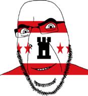 building castle drenthe flag flag:drenthe full_head glasses hair looking_at_you netherlands open_mouth smile soyjak star_(symbol) stubble teeth variant:cobson // 775x849 // 33.7KB