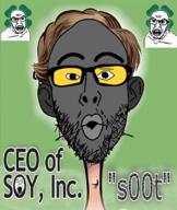 4soyjaks art ben_garrison ceo ear glasses grey_skin hair moot open_mouth poster soot soot_colors soyjak soyjak_party stubble text variant:bernd variant:feraljak variant:nojak // 946x1122 // 1000.5KB