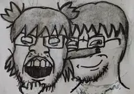 blur clover drawing gel_pen glasses mask nate no_arrow paper smirk variant:feraljak variant:soyak // 2050x1437 // 1.5MB