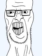 closed_mouth glasses nuvariant stubble teeth variant:danny // 600x800 // 28.4KB