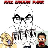 album_cover angry battle_for_dream_island bfdi bite bloodshot_eyes bulging_eyes cd chester_bennington crying dead eyes flag glasses hair hanging kill linkin_park mike_shinoda music mustache open_mouth piercings rope soyjak stubble suicide template tongue tranny variant:bernd variant:slitherjak yellow_teeth // 1024x1024 // 546.1KB