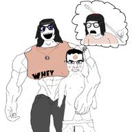 gore muscular_female thought_bubble variant:chudjak variant:soytan // 1100x1100 // 276.1KB