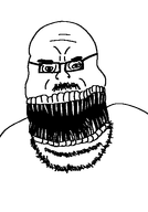 aliased animatronic fnaf glasses moustache soyjak stubble teeth template transparent_background variant:nightmarejak // 379x542 // 17.9KB