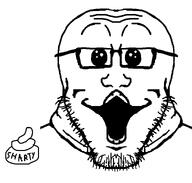 beard fuck_this_shit_website glasses meta:not_oc oh_my_god_she_is_so_attractive open_mouth poop poopson sharty sisa soyjak variant:markiplier_soyjak variant:poopson // 1306x1244 // 37.7KB