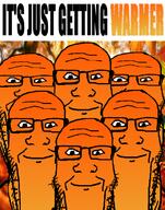 autumn calm closed_mouth glasses irl_background orange_skin smile soyjak stretched_chin subvariant:longplier variant:markiplier_soyjak warm // 785x1000 // 554.6KB