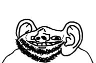 brainlet closed_mouth deformed ear large_ear smile soyjak stubble variant:impish_soyak_ears // 544x361 // 15.4KB