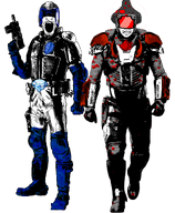 2soyjaks captain_triumph dunchenman_(user) full_body gun judge_dredd judge_gem_(namefag) lapis_lazuli meta:namefags redstone variant:chudjak variant:markiplier_soyjak // 980x1188 // 483.3KB