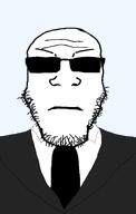 bald black_glasses clothes serious soystapo suit variant:markiplier_soyjak // 1035x1627 // 129.1KB