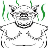 angry belly belly_button glasses man_tits nipple obese pig snout stubble top_surgery variant:pigtroon variant:unknown // 4000x4000 // 2.3MB