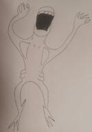 art claws drawing irl open_mouth paper photo redraw subvariant:fingerboy teeth variant:a24_slowburn_soyjak white_skin // 1200x1723 // 464.7KB