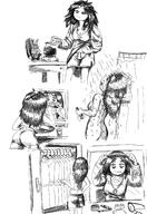 artist:sleep_chvd ass clothes coffee coomer_artstyle female glasses hair holding_object multiple_views routine shower subvariant:feralsquirrel variant:feraljak variant:soytan // 1000x1450 // 296.5KB