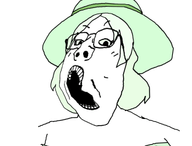 animated clothes crystal_cafe deformed distorted female green_hair hair hat looking_at_you meta:tagme open_mouth subvariant:gapejak_female teeth variant:gapejak white_background white_skin // 312x237 // 477.3KB