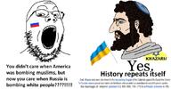 beard closed_mouth clothes country ear flag glasses hair hat judaism khazar khazaria kippah meme mustache nordic_chad open_mouth russia russo_ukrainian_war soyjak star star_of_david stubble text ukraine variant:gapejak // 1086x564 // 399.0KB